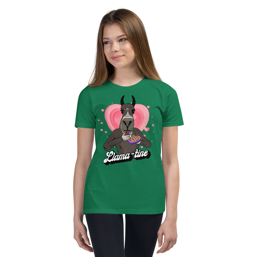 Llama-Tine Valentine - Youth T-Shirt - Old MacDonald's Farm