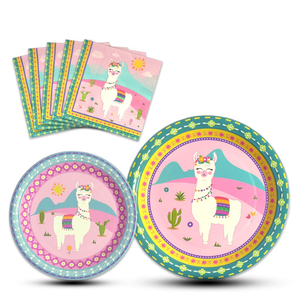 Llama Party - Plates & Napkins
